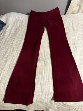 The Limited Ideal Stretch Red Flare Leg Trousers Summer Classic Women’s SZ 0 EUC